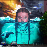 Greta Thunberg v pouličním umění