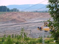 Těžba hnědého uhlí na Sokolovsku