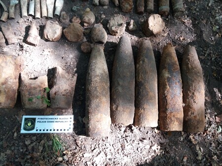 3041 kusů munice zatím našli pyrotechnici  rozeseté po Bořím lese. ˇHledání pokračuje.