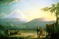 Alexander von Humboldt  a Aimé Bonpland pod sopkou Chimborazo