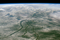 Řeka Kongo - letecký snímek