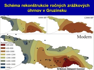 V prehriatých  a viac vysušených oblastiach kdekoľvek na svete menej prší a v chladnejších a vlhkejších oblastiach prší viac, ako v minulosti. Toto potvrdzuje aj výskum v Gruzínsku na Kaukaze.