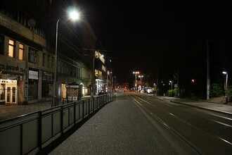 Pouliční osvětlení s LED diodami