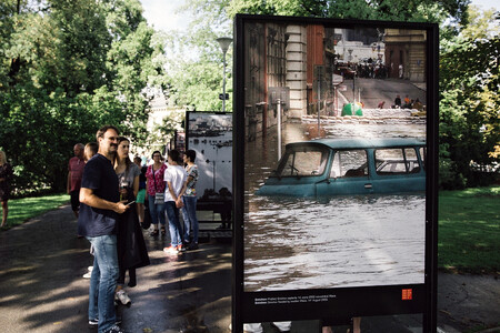 Výstava na pražské Kampě připomíná povodně roku 2002.