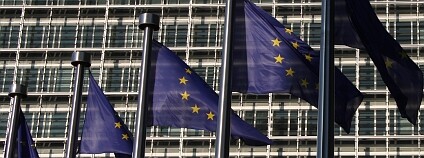 Vlajky EU před sídlem Evropské komise v Bruselu Foto: Jan Stejskal / Ekolist.cz