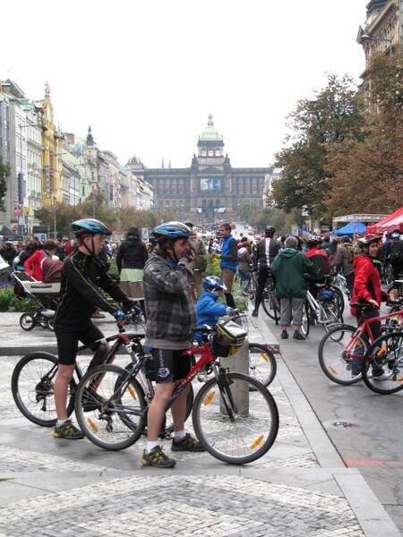 Vůbec poprvé startovala cyklojízda na Václavském náměstí