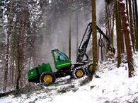 Harvestor v Národním parku České Švýcarsko