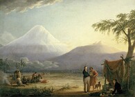 Alexander von Humboldt  a Aimé Bonpland pod sopkou Chimborazo