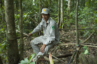 Střážce parku v Kambodži