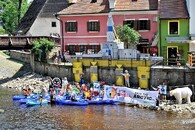 protest v Českém Krumlově