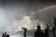 protest zásah policie