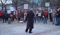 Demonstrace proti zvyšování hlukových limitů