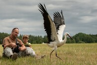 Karel Makoň a čáp
