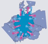 Obchodní výměna mezi Německem a jeho sousedy v roce 2015 (v TWh)