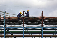 Údržba tepelné elektrárny v Ghaně