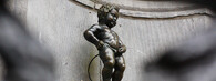 Manneken Pis (Čůrající panáček) v Bruselu