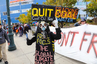 protest proti těžbě břidlicového plynu