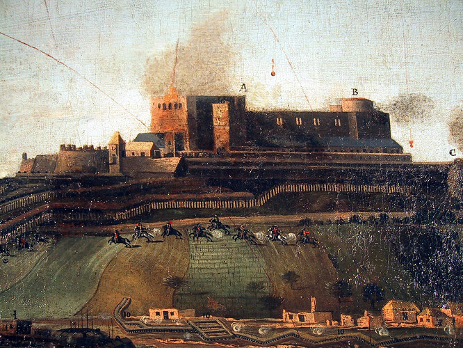 Obléhání Brna švédskými vojsky za třicetileté války.