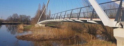 Lávka přes labské slepé rameno Jesípek Foto: Vukin Wikimedia Commons