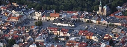 Letecký pohled na Masarykovo náměstí v Jihlavě Foto: mbem Wikimeda Commons