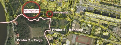 V přírodním parku Drahaň-Troja Na pozemcích začalo v nedávné době pod zástěrkou tzv. archeologického průzkumu plošné kácení dřevin spojené s terénními úpravami.