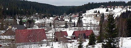 Zasněžená Modrava Foto: Tomucha Wikimedia Commons