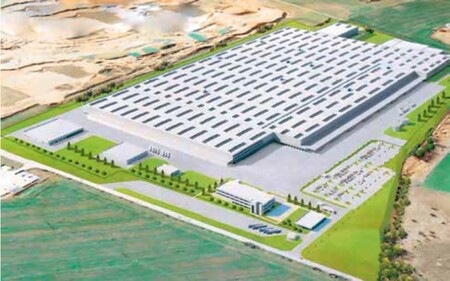 Takto měl vypadat gigantický sklad Daimleru na náhradní díly v Úžici u Prahy. Ministerstvo životního prostředí ale nesouhlasí s vynětím pozemků pro stavbu ze zěmdělského půdního fondu.