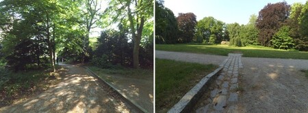 Povrchové odvodnění odvádějící srážkový odtok do průlehu v Ohlendorffově parku v Hamburku.