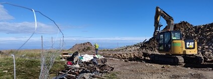 Stavba rozhledny na Králickém Sněžníku Foto: Společnosti přátel Jeseníků, z.s.
