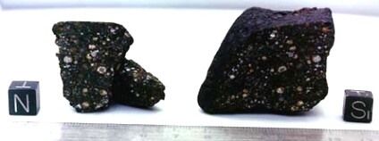 Analyzovaný meteorit. Foto: NASA