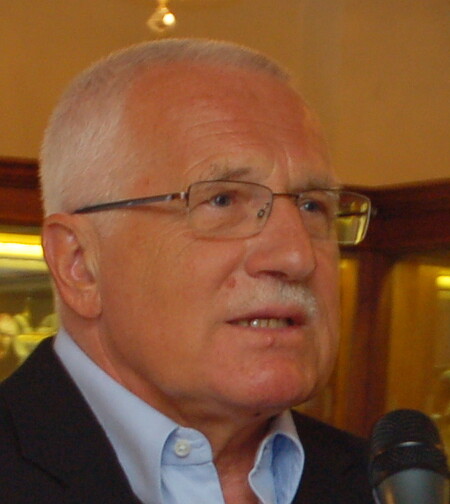 Václav Klaus na křtu své knihy Modrá planeta v ohrožení