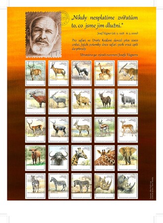 Poštovní známky k výročí Josefa Vágnera