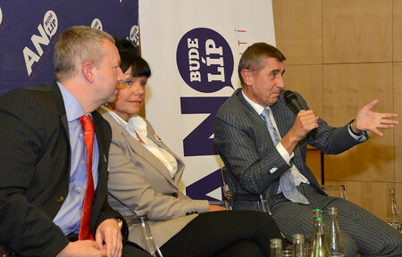 Andrej Babiš a Richard Brabec na předvolební debatě