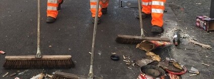 Úklid po silvestrovkých a novoročních oslavách Foto: BSR.de