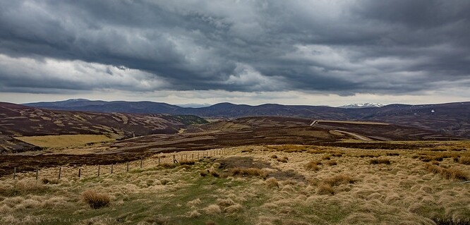 Pohoří Cairngorms ve Skotsku.
