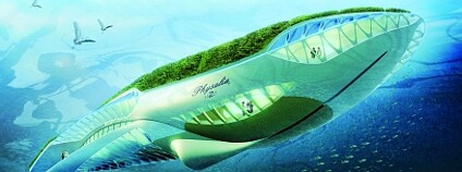 Obojživelná zahrada Physalia. Foto: © Vincent Callebaut Architecture – www.vincent.callebaut.org