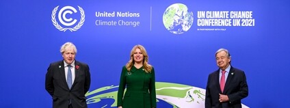 Boris Johnson, António Guterres a Zuzana Čaputová na COP26 Foto: COP26 Flickr