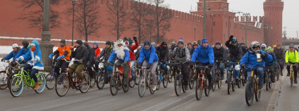 Cyklojízda v moskevských mrazech Foto: volkova natalia / Shutterstock.com