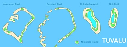 Mapa a vlajka Tuvalu Foto: Depositphotos