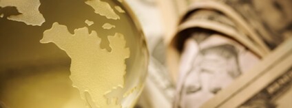 Grafika: Globus a dolary Foto: Depositphotos