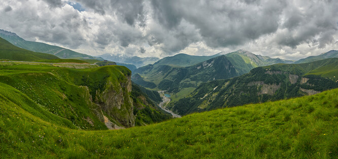 Oblast Aragvi v Gruzii.