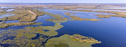 Letecký výhled delty Dunaje Foto: Depositphotos