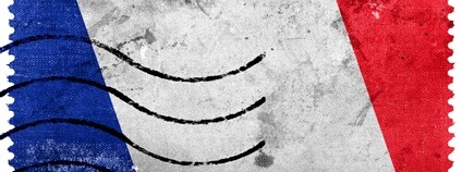 Vlajka Francie jako poštovní známka Foto: Depositphotos