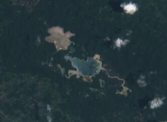 Vyschlá laguna Metzabok.