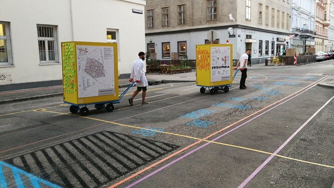 Supergrätzl ve Vídni - návrh a diskuze o podobě veřejného protoru.