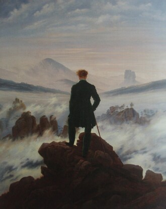 „Úloha malíře nespočívá ve věrném znázornění vzduchu, vody, skal a stromů. Má vyjadřovat odraz své duše, svých citů," napsal malíř Caspar David Friedrich. Jeho slavný obraz "Poutník nad mořem mlh", kol. 1818, přitom využívá některých prvků konkrétní krajiny z hranic Čech a Saska. Je pohledem z Liliensteinu směrem do Čech, pravděpodobně na Růžák (či Klíč nebo Milešovku?).