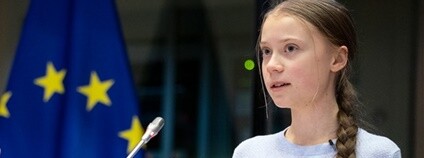 Greta Thunberg v Evropském parlamentu v březnu 2020 Foto: European Parliament Flickr.com