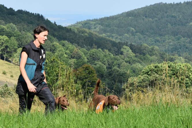 Klára Hlubocká a její psi,  Viky a Irbis.