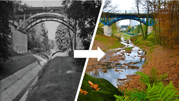 Obr. 4. Příklad revitalizovaného přítoku řeky Emscher