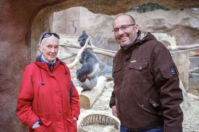 Jane Goodall a Miroslav Bobek